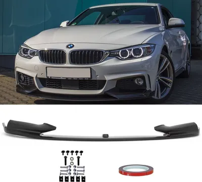 Produktbild von ABE Frontspoiler Sport-Performance Schwarz Matt passt für BMW 4er F32 F33 F36 M-Paket
