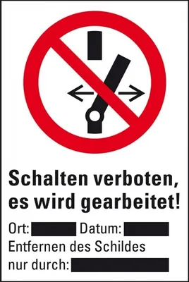 Produktbild von Dreifke® Schild I Verbots-Kombischild Schalten, Magnetfolie mit Schultafellac...