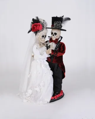 Produktbild von Brillantes Skelett Hochzeitspaar als Gothic Deko 60cm
