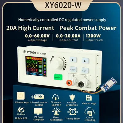 Zdjęcie produktu dla XY6020 Sterowany numerycznie, regulowany moduł zasilacza DC-DC o stałym napięciu i stałym prądzie, woltomierz przetwornicy Buck 20A 1200W