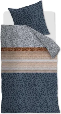 Produktbild von Beddinhouse Mako-Satin Bettwäsche Feis Blue 155X220 155 x 220 cm + 1x 80 x 80 cm 1 Bettbezug, 1 Kissenbezug Blau