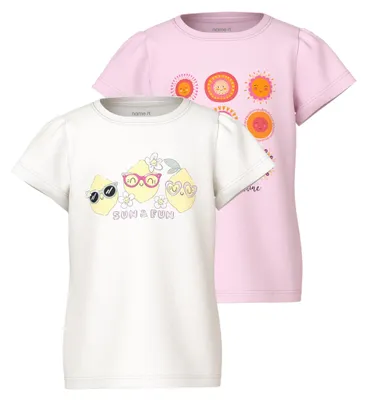 Productafbeelding van NAME IT meisjes Nmfvibeke 2P Capsl top, poederroze, 92 cm (2-pack)