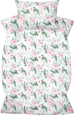 Produktbild von Amilian Kinderbettwäsche 2-teilig – 100×135 & 40×60 cm – 100 % Baumwolle, Hotelverschluss – für Babybett, Kleinkinderbett & Gitterbett