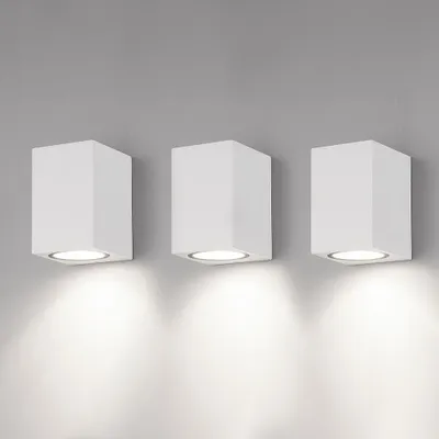 Image de HOFTRONIC - Lot de 3 appliques murales LED 4W 6500K Dimmable IP65 Blanc