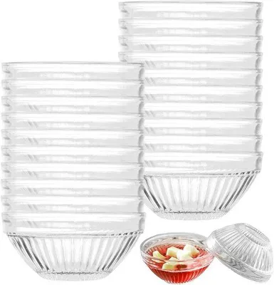Produktbild von Glas-Spaßkochgefäß-Kollektion, 7,5 x 3,5 cm, für Mikrowellengehäuse und Schränke mit Geschirrspülerfunktion.