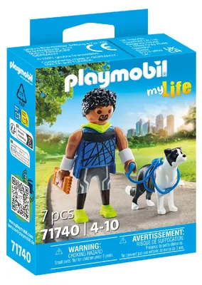 Productafbeelding van PLAYMOBIL 71740, 4 figuurtjes, Hondenfokker met Border Collie, Meerkleurig, Kunststof