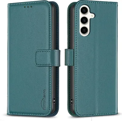 Produktbild von Samsung Galaxy S24 FE Hülle - BINFEN Klapphülle - Grün