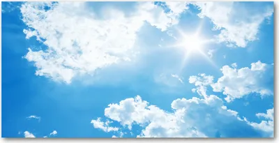 Produktbild von Tulup® Leinwandbild - 140x70 cm - Wandkunst - Drucke auf Leinwand - Leinwanddruck  - Landschaften - Blau - Wolken Himmel
