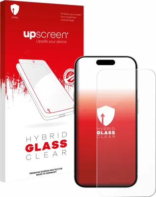 Produktbild von upscreen Schutzglas für Apple iPhone 15 / 15 Pro Schutzfolie Panzer Folie Glas Display Schutz klar