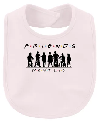Produktbild von FRIENDS DON'T LIE Stranger Kids Fahrräder 80er Retro Upside Down Baby Lätzchen, Pink