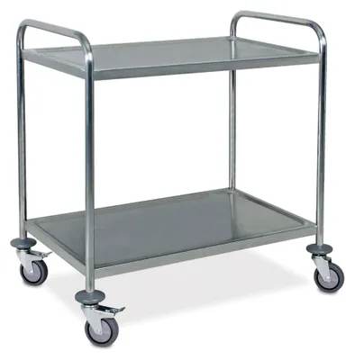 Produktbild von Servierwagen aus Edelstahl, 2 Etagen, 860x540x940 mm