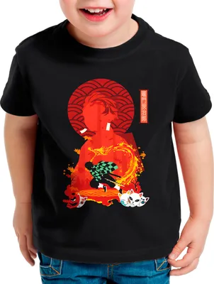Produktbild von style3 Tanjiro Blackout Kinder T-Shirt anime japan manga