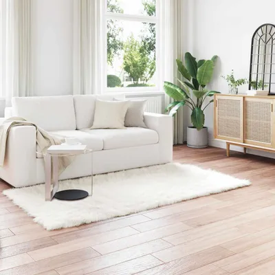 Immagine prodotto di vidaXL Tappeto in Pelliccia sintetica TAFALLA Bianco 100 x 200 cm Poliestere