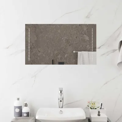 Obrázok produktu pre LED zrkadlo do kúpeľne, priehľadné, 70 x 40 cm, tvrdené sklo