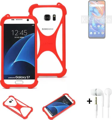 Produktbild von Handy-hülle + Kopfhörer kompatibel mit UMIDIGI A13 Schutz-hülle Bumper Silikon Schutz Hülle Cover Case Silikoncase Silikonbumper TPU Softcase