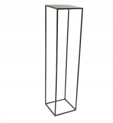 Produktbild von Blumenständer, Blumenhocker, Stehender Blumenständer, Pflanzenständer Pflanzenhocker, Blumentopfständer, Schwarz, Höhe 100 cm, Loft-Stil