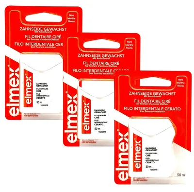 Produktbild von 3x Elmex Zahnseide gewachst a 50m