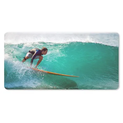 Produktbild von MuchoWow® Mauspad Mousepad Surfen auf den Wellen 60x30 cm - Mousepads - Maus Mat - Pad - Mausunterlage - Nachhaltig