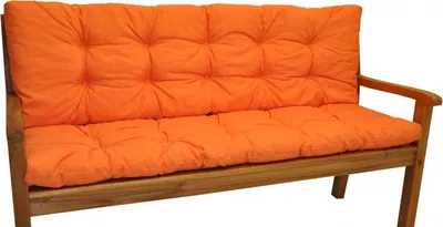 Obrázek produktu pro Polstr na zahradní lavičku 120 cm - látka oranžový melír