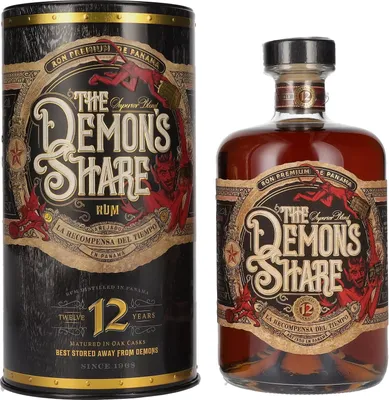 Image de The Demon's Share Superior Blend Rum 12 Years Old 41% Vol. 0,7l in Tinbox
