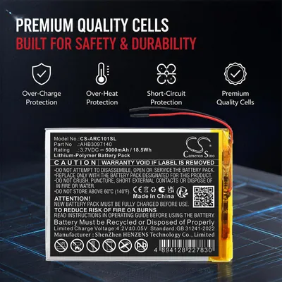 Produktbild von TECHTEK Akku Kompatibel mit [Archos] 101 Core 3G, AC101ASWFV2, AC101CR3GV2, AC101CR3GV4 Ersetzt AHB3097140
