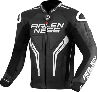 Obrázok produktu pre Kožená bunda na motorku Arlen Ness Sugello, čierna/biela, 50