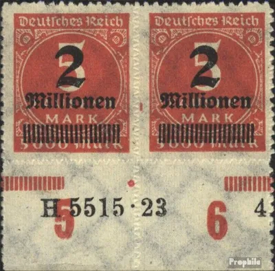 Produktbild von Briefmarken Deutsches Reich 1923 Mi 312B HAN, Durchstich statt Zähnung (stets unperfekt) postfrisch Infla-Marken