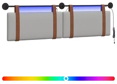 Produktbild von Hängendes Kopfteil Mit LED Licht Wolkengrau Antikes PU
