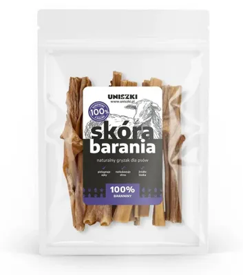 Produktbild von UNISZKI Schafhaut - Leckerli für Hunde - 100g