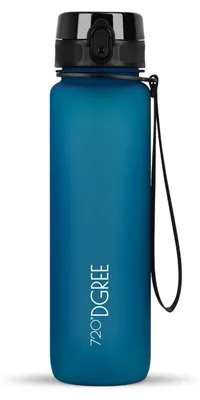 Produktbild von uberBottle softTouch Trinkflasche mit Fruchtbehälter 1000ml / Petrol Blue