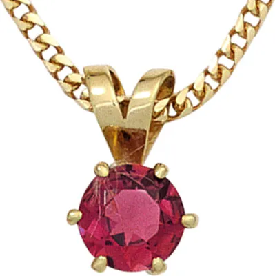 Produktbild von JOBO Anhänger 585 Gold Gelbgold 1 rosa Turmalin