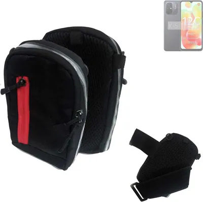 Produktbild von K-S-Trade Outdoor Gürteltasche Holster Umhängetasche kompatibel mit Xiaomi Redmi 12C schwarz Handy Tasche Case travelbag Schutz Hülle Handy Hülle