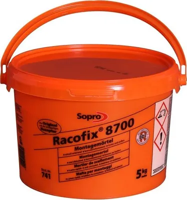 Produktbild von SOPRO Montagemörtel Racofix 8700 1:3 Raumteile (Wasser/Mörtel) 5kg Eimer - 74143