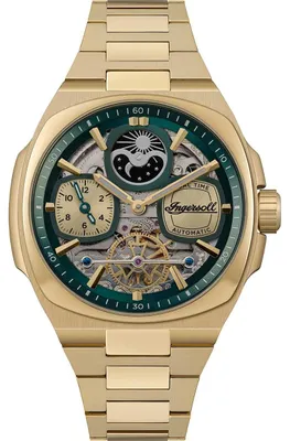 Produktbild von Ingersoll Herren Analog Uhr Sport Edelstahl Armbanduhr gold UIN15803