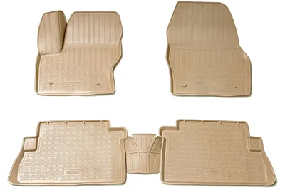 Produktbild von 3D Gummi Fussmatten für FORD Kuga II | DM2 | BJ 2013 - 2019 | beige mit Rand