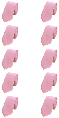 Produktbild von Fabio Farini - 10 Stück Schlips in verschiedenen Breiten Rosa