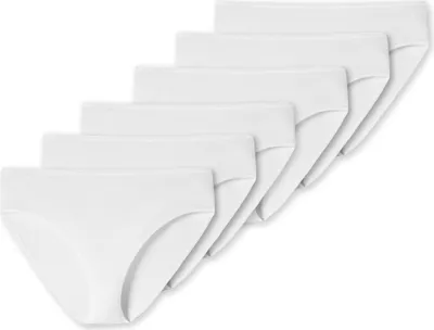 Produktbild von SCHIESSER Damen Slips 6er Pack - Jazz-Pants, Baumwolle Essentials, Basic, Stretch Weiß 36 (Gr. Small)