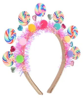 Productafbeelding van Lollypop-hoofdband - Hoofdsieraad met lollypop-motief - Haaraccessoire voor kostuums - Kleurrijk