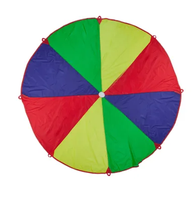 Produktbild von Relaxdays Schwungtuch Kinder, Ø 3,5m, 8 Griffe, Schwingtuch, Bewegungsspiel für Kindergeburtstage, Fallschirmspiel, bunt