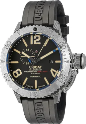 Produktbild von U-Boat 9988 SOMMERSO DAMASCO RIGHT Automatik silber schwarz Kautschuk Herren Uhr