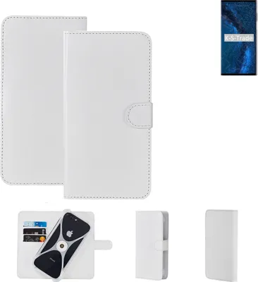 Produktbild von K-S-Trade Handy Hülle Schutz Hülle kompatibel mit Huawei Mate X Cover Case Bookstyle Bumper weiß 1x