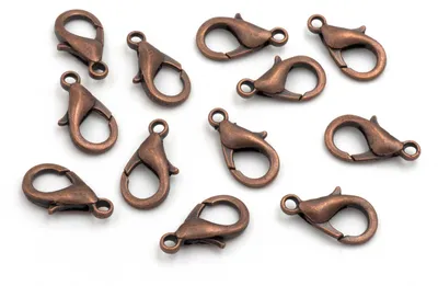 Produktbild von Vintageparts Karabinerverschlüsse antik kupferfarben 14mm 12 Stück