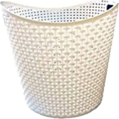 Produktbild von Wäschekorb mit Rattan-Optik 27L weiß Wäschetruhe Wäschebox Wäschesammler Wäschekiste