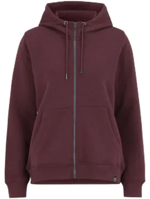 Imagen del producto de Cottover - Sudadera con capucha y cremallera completa para mujer, modelo ET750 (Talla M), color burdeos