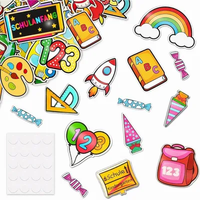 Productafbeelding van Confetti voor de eerste schooldag, 76 stuks. Tafeldecoratie, confetti