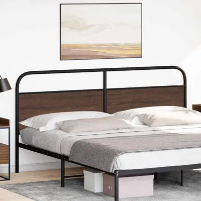 Produktbild von vidaXL Ersatz-Kopfteil Braun Eichen-Optik 180 cm Stahl und Holzwerkstoff