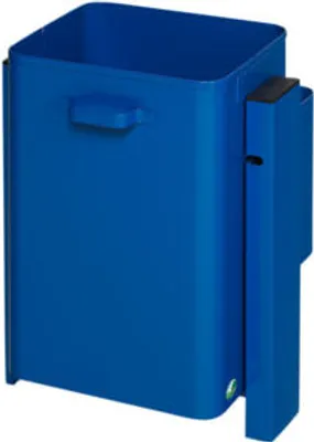 Produktbild von Mülleimer - Wand- oder Rohrbefestigung - 40 l - 550 x 410 x 330 mm (HxBxT) - enzianblau
