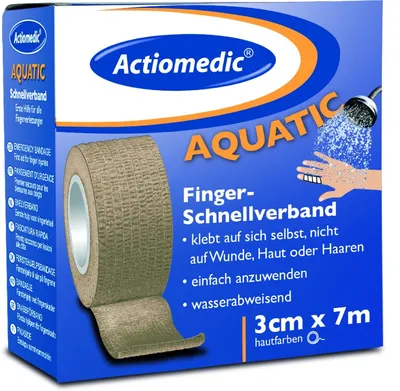 Produktbild von Actioplast Schnellverband hautfarben, 3 cm x 7 m