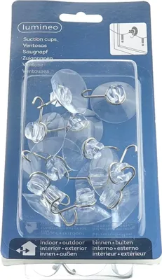 Produktbild von Lumineo Zubehör Lichterketten & Anhänger Saugnapf Clips transparent - 12er Set