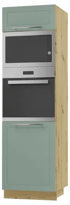 Immagine prodotto di Armadio forno Kvantum Q-D14/RU/60/207 con sportello da 60 cm Corpo e frontale colore selezionabile, menta opaco, rovere artigianale